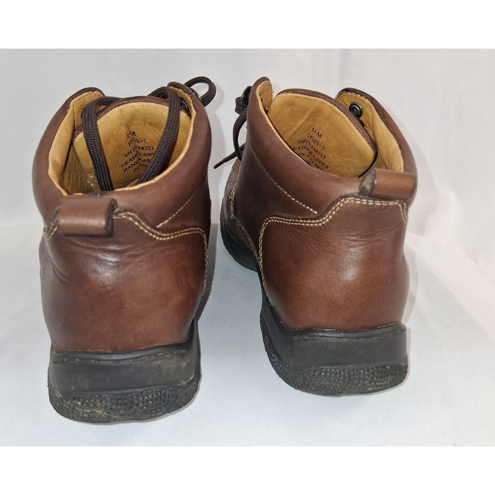 Dexter Women's Brown Leather Lace Up Ankle Boots Chukka Casual Comfort Size 6.5M - Picture 4 of 9